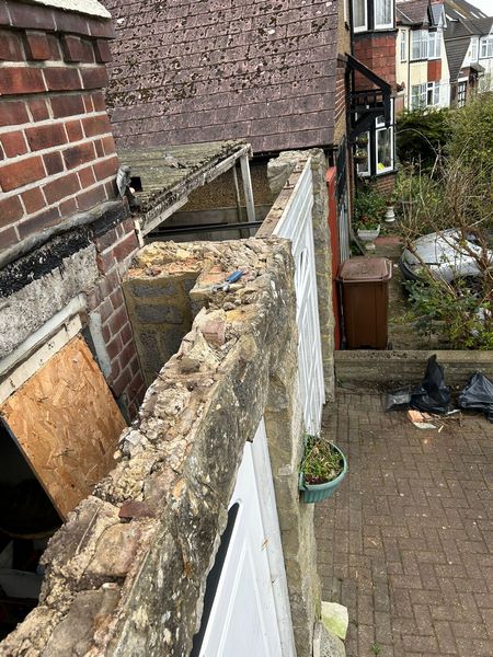 removal of old flat roof ready for new installation