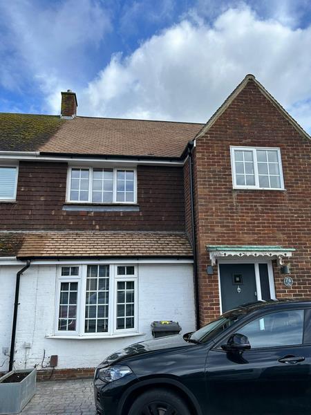 fresh bright brown coloured roof after cleaning